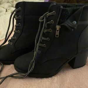 Black ankle length boots great for winter
